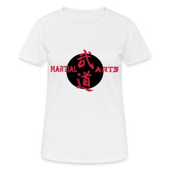 Martial Arts Schriftzeichen - Frauen T-Shirt atmungsaktiv - Weiß - Vorne - AI Model Female 172 dark (172cm)