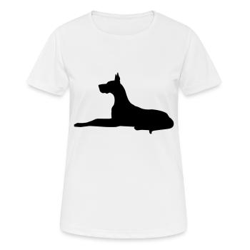 dobermann - Frauen T-Shirt atmungsaktiv - Weiß - Vorne - AI Model Female 172 dark (172cm)