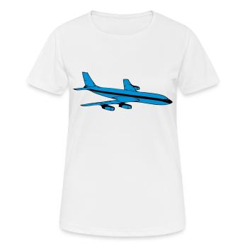 Avion avion de ligne mouche Aotearoa - T-shirt respirant Femme - blanc - Devant - AI Model Female 172 dark (172cm)