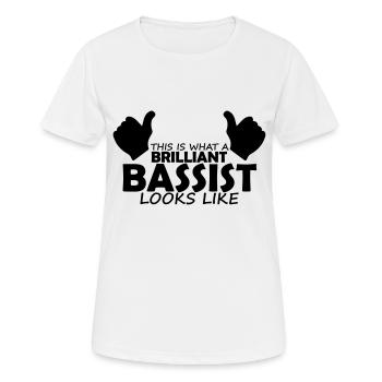 brilliant bassist - Women's Breathable T-Shirt - white - Front - AI Model Female 172 dark (172cm)
