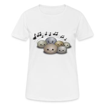 concert de rock de pierres - T-shirt respirant Femme - blanc - Devant - AI Model Female 172 dark (172cm)