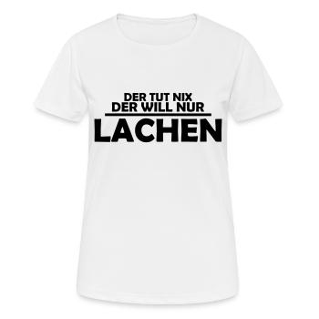 lachen - Frauen T-Shirt atmungsaktiv - Weiß - Vorne - AI Model Female 172 dark (172cm)