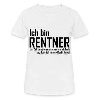 ich bin rentner - Frauen T-Shirt atmungsaktiv - Weiß - Vorne - AI Model Female 172 dark (172cm)