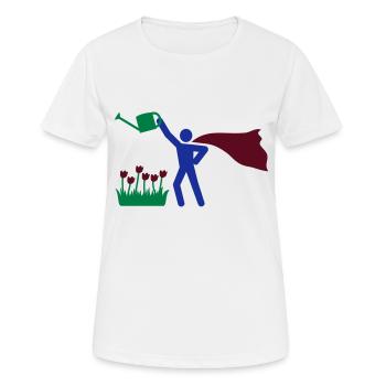 Blumen gießen HEH 3 farb vektor - Frauen T-Shirt atmungsaktiv - Weiß - Vorne - AI Model Female 172 dark (172cm)