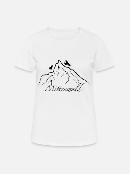 Mittenwald - Frauen T-Shirt atmungsaktiv - Weiß