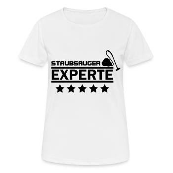 staubsauger experte - Frauen T-Shirt atmungsaktiv - Weiß - Vorne - AI Model Female 172 dark (172cm)