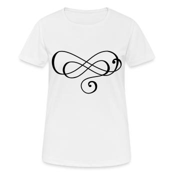 Schnörkel Dekor Ornament Symbol Zeichnung Infinity - Frauen T-Shirt atmungsaktiv - Weiß - Vorne - AI Model Female 172 dark (172cm)