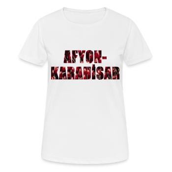 afyon kirschen - Frauen T-Shirt atmungsaktiv - Weiß - Vorne - AI Model Female 172 dark (172cm)