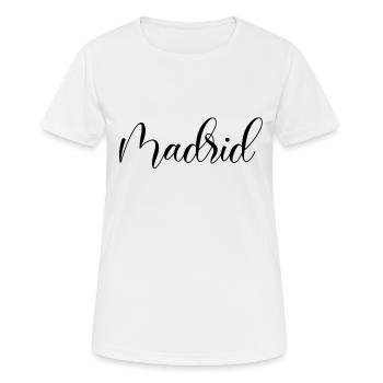 Madrid - Frauen T-Shirt atmungsaktiv - Weiß - Vorne - AI Model Female 172 dark (172cm)