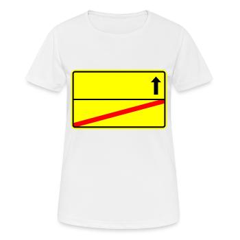 Panneau de signalisation modèle - T-shirt respirant Femme - blanc - Devant - AI Model Female 172 dark (172cm)