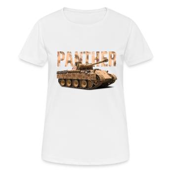 Panther Illustration - Frauen T-Shirt atmungsaktiv - Weiß - Vorne - AI Model Female 172 dark (172cm)
