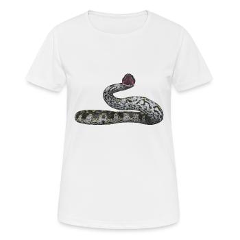 Idol snake, boa constrictor, snake - Women's Breathable T-Shirt - white - Front - AI Model Female 172 dark (172cm)