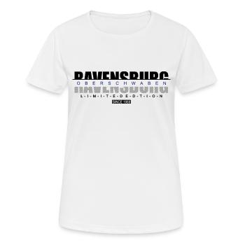 Ravensburg Ville de Haute-Souabe Cadeau de farine - T-shirt respirant Femme - blanc - Devant - AI Model Female 172 dark (172cm)