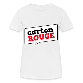 Carton Rouge (style bulle BD) - T-shirt respirant Femme - blanc - Devant - AI Model Female 172 dark (172cm)