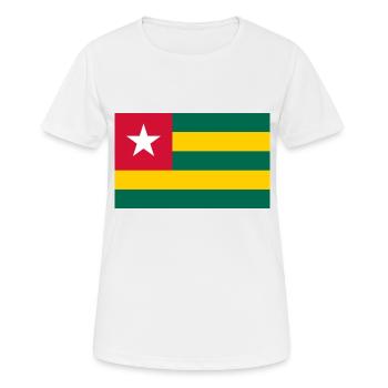 Togo flag - T-shirt respirant Femme - blanc - Devant - AI Model Female 172 dark (172cm)