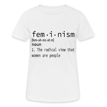 Femme feminisme cadeau - T-shirt respirant Femme - blanc - Devant - AI Model Female 172 dark (172cm)