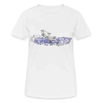 Delphine - Frauen T-Shirt atmungsaktiv - Weiß - Vorne - AI Model Female 172 dark (172cm)