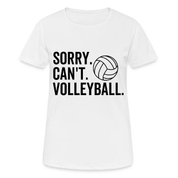 Sorry Can't Volleyball - Women's Breathable T-Shirt - white - Front - AI Model Female 172 dark (172cm)