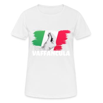 Vaffanculo Italienisch Italiener Italien Lustig - Frauen T-Shirt atmungsaktiv - Weiß - Vorne - AI Model Female 172 dark (172cm)