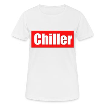 chiller weiß - Frauen T-Shirt atmungsaktiv - Weiß - Vorne - AI Model Female 172 dark (172cm)