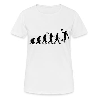 Évolution Du Basket-ball Cadeau - T-shirt respirant Femme - blanc - Devant - AI Model Female 172 dark (172cm)