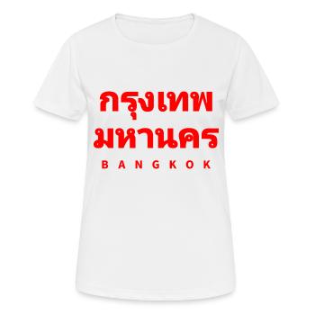 BANGKOK CITY THAÏLANDE THAÏ - T-shirt respirant Femme - blanc - Devant - AI Model Female 172 dark (172cm)