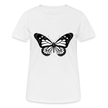 Papillon, papillon, idée cadeau - T-shirt respirant Femme - blanc - Devant - AI Model Female 172 dark (172cm)