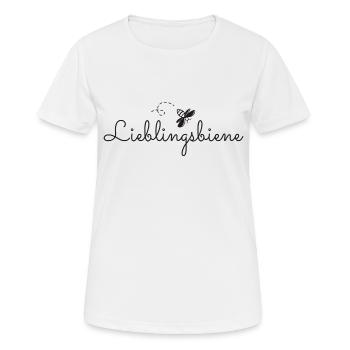 Lieblingsbiene Bienenkönigin Imker Imkerin Spruch - Frauen T-Shirt atmungsaktiv - Weiß - Vorne - AI Model Female 172 dark (172cm)