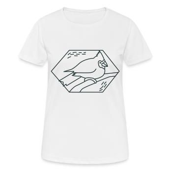Oiseau cardinal de diamant - T-shirt respirant Femme - blanc - Devant - AI Model Female 172 dark (172cm)