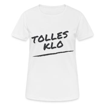 Tolles Klo, lustige Sprüche, Geschenk - Frauen T-Shirt atmungsaktiv - Weiß - Vorne - AI Model Female 172 dark (172cm)