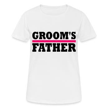 Grooms father - Frauen T-Shirt atmungsaktiv - Weiß - Vorne - AI Model Female 172 dark (172cm)