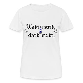 Watt mutt datt mutt mutt - T-shirt respirant Femme - blanc - Devant - AI Model Female 172 dark (172cm)