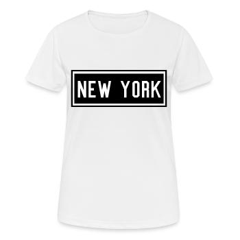New York - T-shirt respirant Femme - blanc - Devant - AI Model Female 172 dark (172cm)