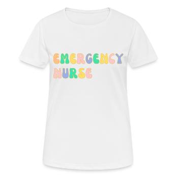 Notfall-Krankenschwester - Frauen T-Shirt atmungsaktiv - Weiß - Vorne - AI Model Female 172 dark (172cm)