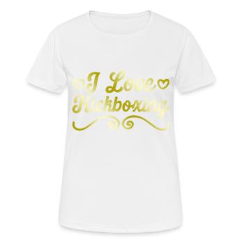 I love kick boxing - Women's Breathable T-Shirt - white - Front - AI Model Female 172 dark (172cm)
