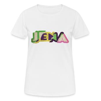 Jena Allemagne City Font Punk Rétro - T-shirt respirant Femme - blanc - Devant - AI Model Female 172 dark (172cm)