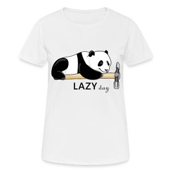 Fauler Panda. Fauler Tag - Frauen T-Shirt atmungsaktiv - Weiß - Vorne - AI Model Female 172 dark (172cm)