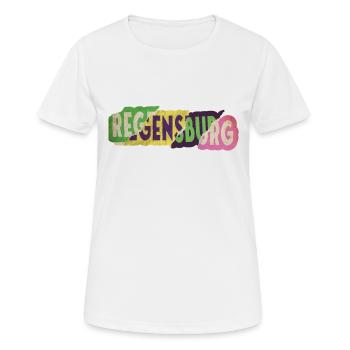 Regensburg Allemagne City Font Punk Retro - T-shirt respirant Femme - blanc - Devant - AI Model Female 172 dark (172cm)