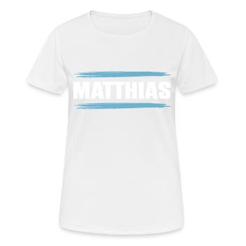 Matthias - T-shirt respirant Femme - blanc - Devant - AI Model Female 172 dark (172cm)