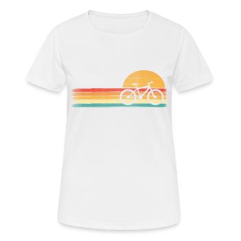 Vélo Vintage Rétro Aquarelle Cool Art - T-shirt respirant Femme - blanc - Devant - AI Model Female 172 dark (172cm)