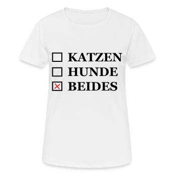 Dog Hund - Frauen T-Shirt atmungsaktiv - Weiß - Vorne - AI Model Female 172 dark (172cm)