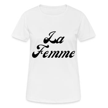 La femme idee cadeau - T-shirt respirant Femme - blanc - Devant - AI Model Female 172 dark (172cm)