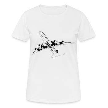 path397 - Frauen T-Shirt atmungsaktiv - Weiß - Vorne - AI Model Female 172 dark (172cm)