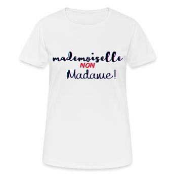 mademoiselle - T-shirt respirant Femme - blanc - Devant - AI Model Female 172 dark (172cm)