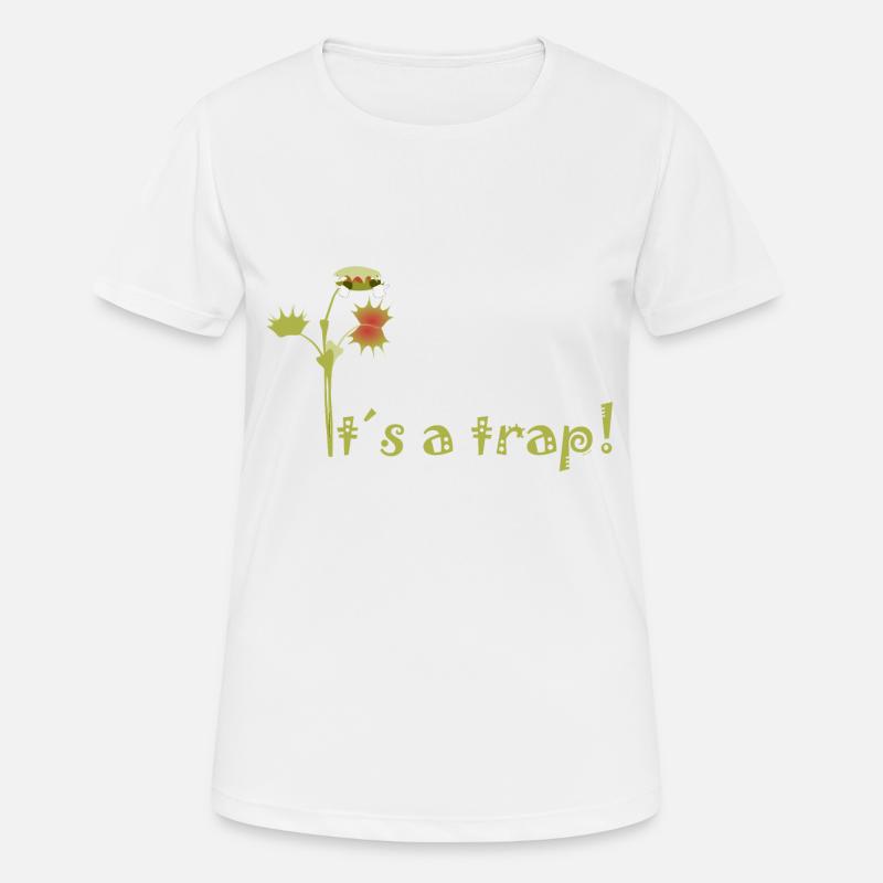 Venus flytrap - Women's Breathable T-Shirt - white