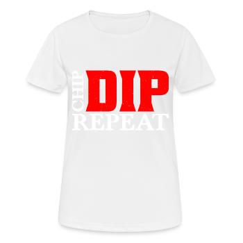 Chip Dip Repeat 12 - T-shirt respirant Femme - blanc - Devant - AI Model Female 172 dark (172cm)