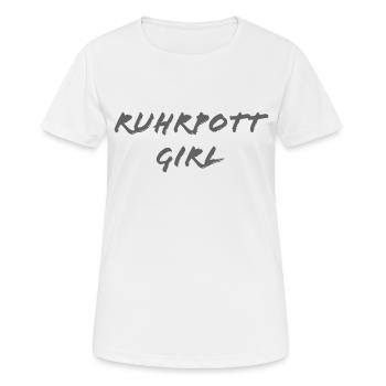 Ruhrpott - Frauen T-Shirt atmungsaktiv - Weiß - Vorne - AI Model Female 172 dark (172cm)