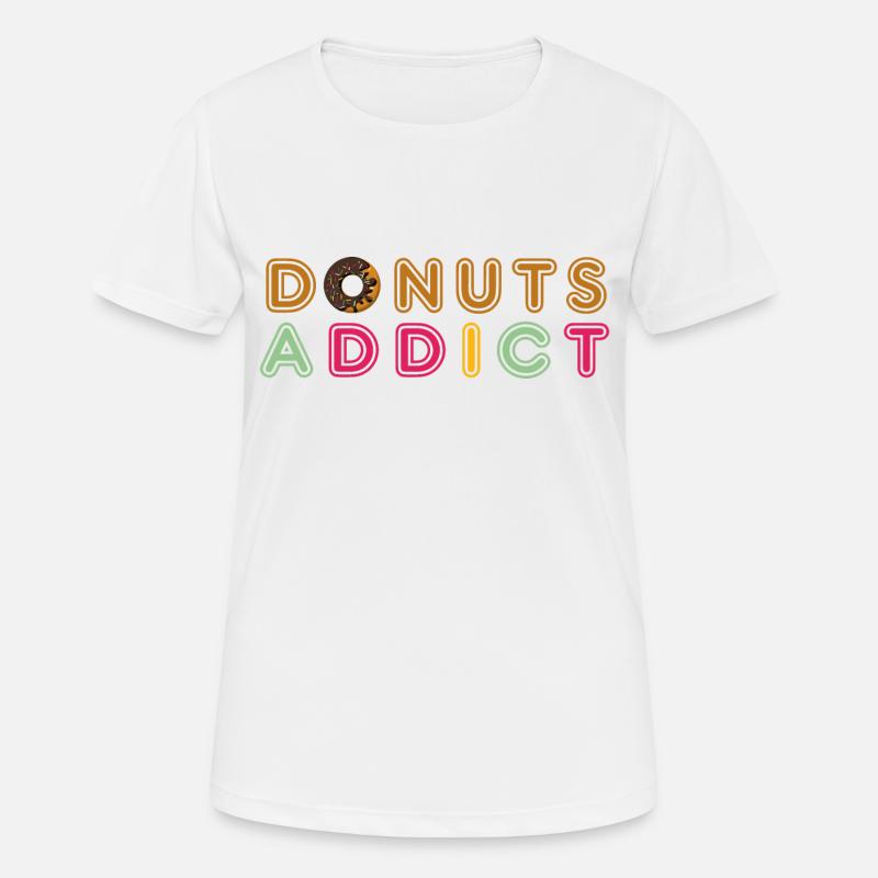 Donuts addict choco - T-shirt respirant Femme - blanc