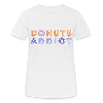 Donuts addict purple - Women's Breathable T-Shirt - white - Front - AI Model Female 172 dark (172cm)
