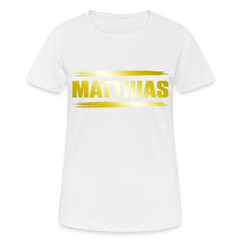 Matthias - T-shirt respirant Femme - blanc - Devant - AI Model Female 172 dark (172cm)